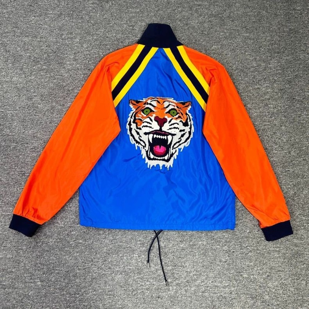 Gucci Blue Jacket with Orange Trim